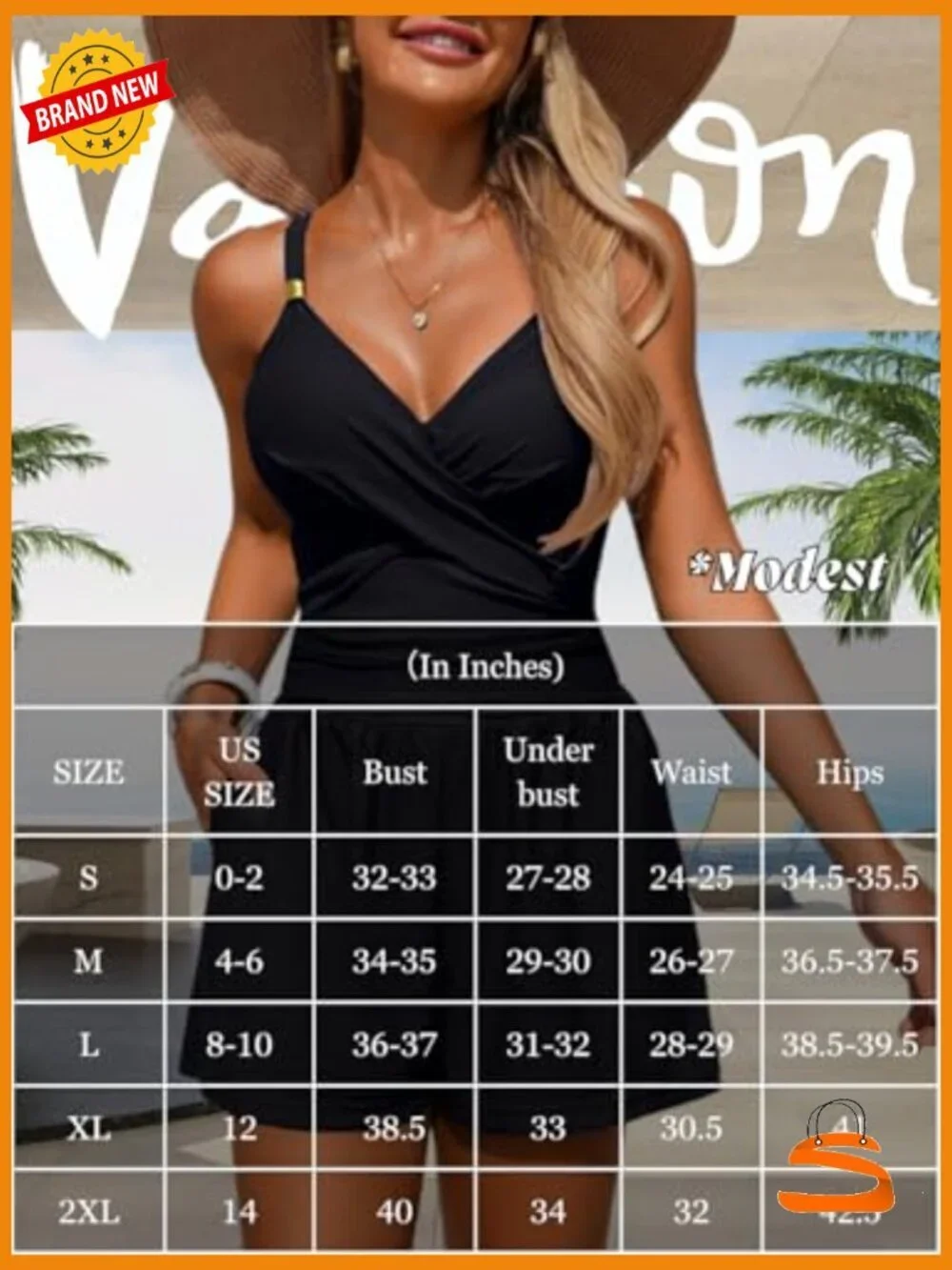 Tummy Control One Piece Swim Romper with Pockets Modest Bathing Suit Beach